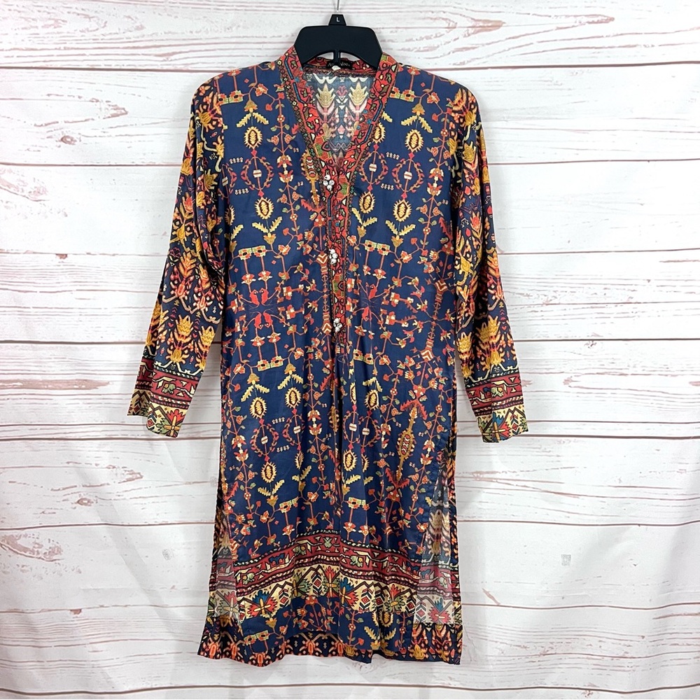 Agha Noor Pakistani Indian Kurta Kurti Salwar Kameez Jeweled Kaftan Tunic Top